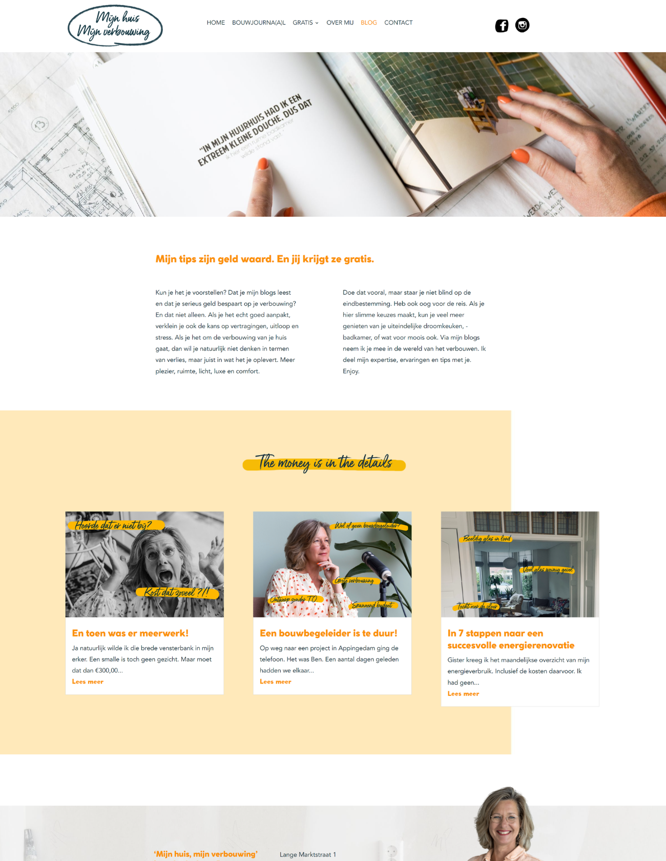 Website Blog Helena Spits Mijn huis mijn verbouwing Project Paula Terpstra Webdesign