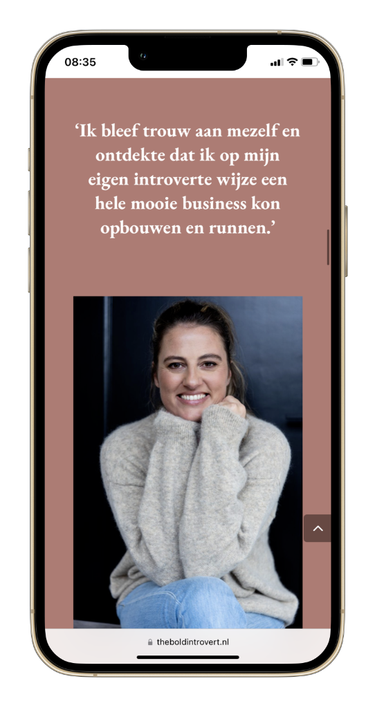 The Bold Introvert Paula Terpstra Mobiel 1 Webdesign project