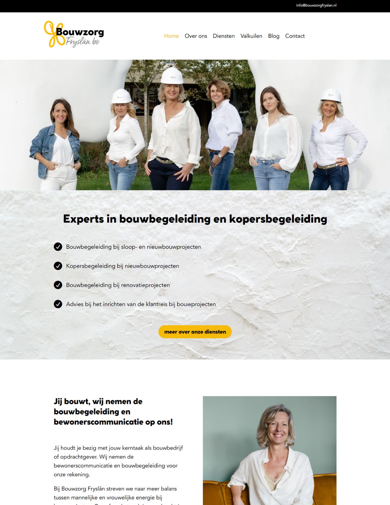 Website Bouwzorg Fryslân Project Paula Terpstra Webdesign