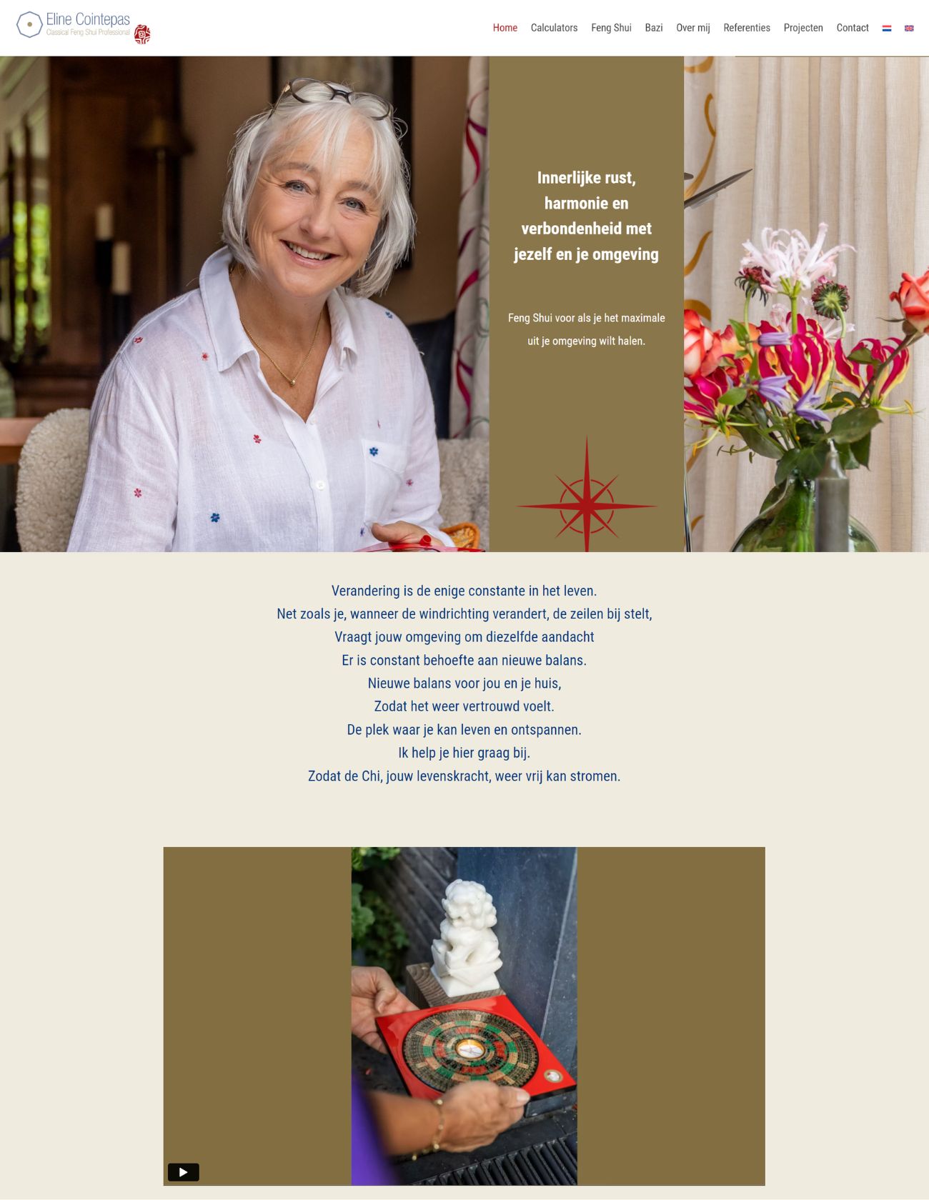 Homepage Eline Cointepas mijn stijl Project Paula Terpstra Webdesign