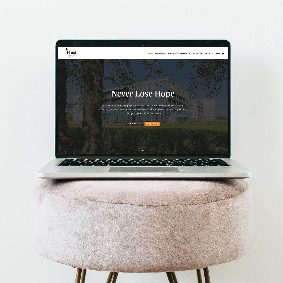 Website in een Dag Paula Terpstra portfolio klanten Team Joshua