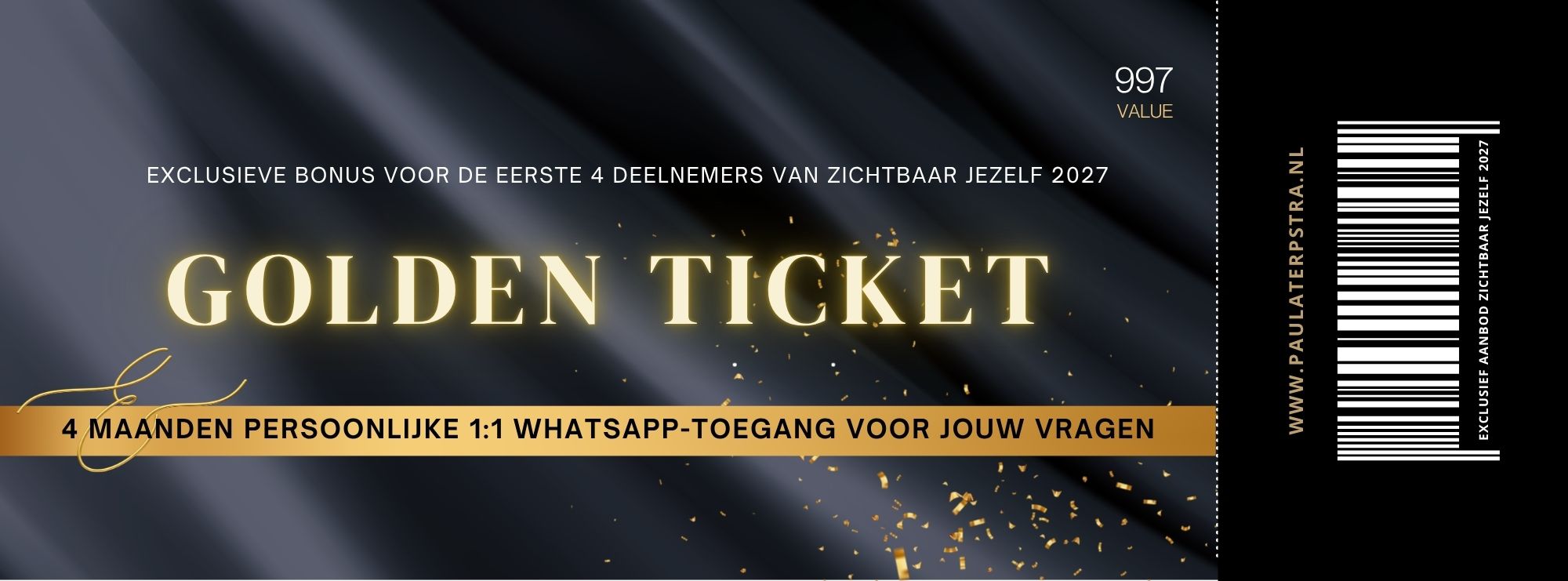Golden Ticket Zichtbaar Jezelf Paula Terpstra